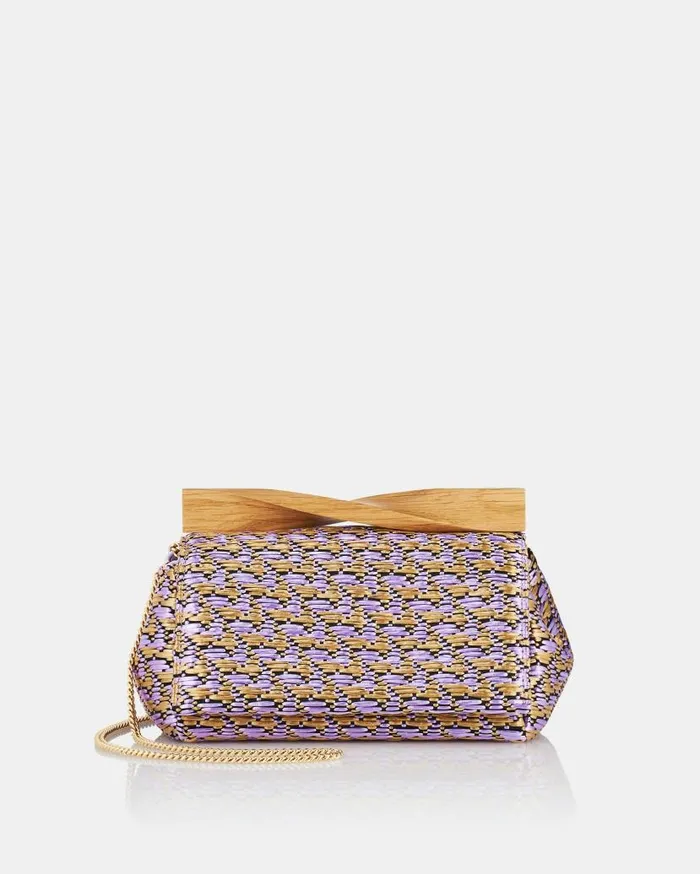 Wooden Mini Twist Clutch Multicolor Women Aquazzura Mini Bags Wooden Mini Twist Clutch Multicolor Women Aquazzura Mini Bags