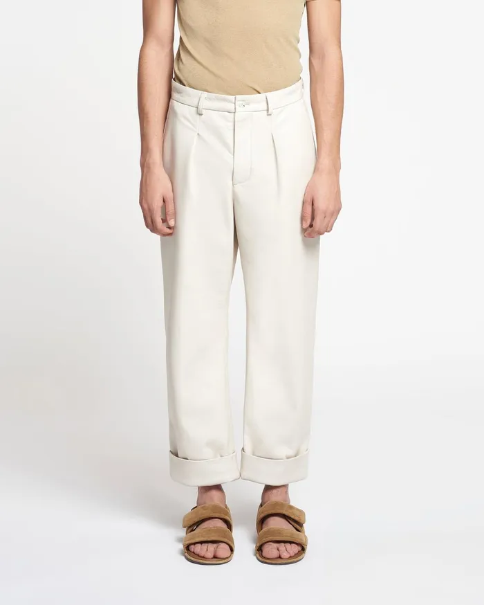 Zayden Regenerated Leather Tapered Pants Crayon Men Nanushka Pants